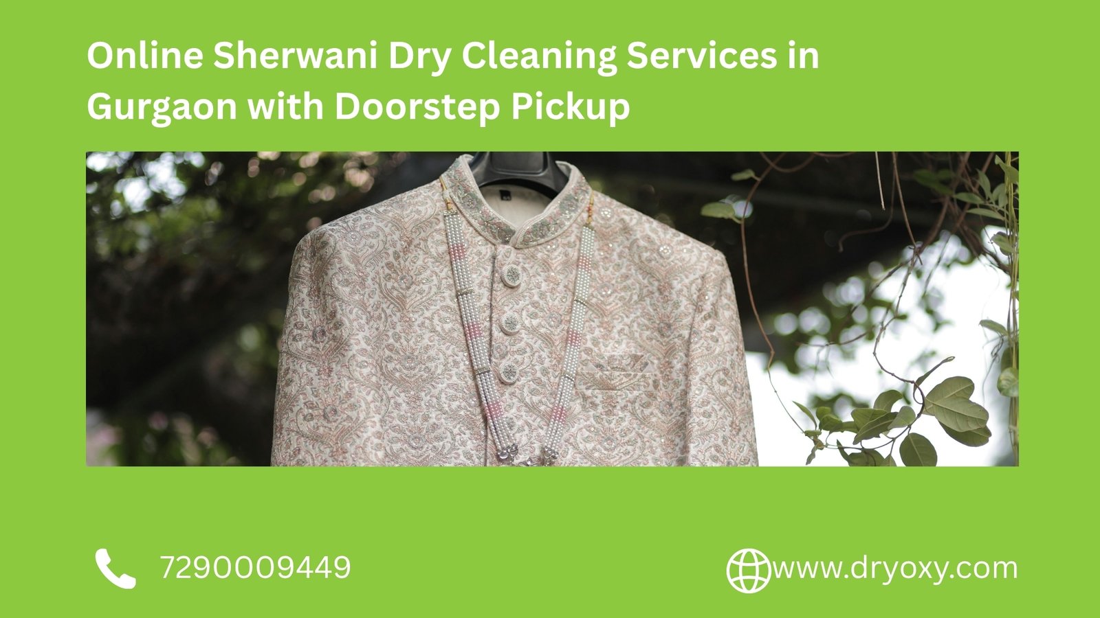 Online Sherwani Dry Cleaning Services in Gurgaon with Doorstep Pickup